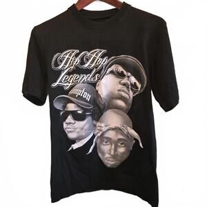 Black Hip Hop Legends Graphic T-Shirt Size Medium